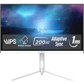 Resim Rampage GLACIER GL27R200Q 27'' 200Hz 1ms Fast IPS QHD 2K AdaptiveSync RGB Pivot Beyaz Flat Oyuncu Monitörü 