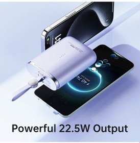 Resim Powersack Pd 22.5w 10000 Mah. 3 İn 1 Type-c Lightning Power Bank Siyah 