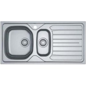 Resim Dominox Reno 60 651 L Sağ Dekorlu 1,5 Göz Tezgah Üstü Evye Eviye 
