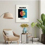 Resim Bauhaus Gece Karanlığı Duvar Tablosu Çerçeveli 3'lü Set Beyaz Renk 30 X 42 Boyut/ebat 