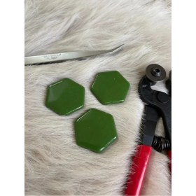 Resim Karsan Mozaik Koyu Yeşil Altıgen Sanatsal Mozaik 48X48MM (100GR) 