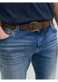Resim Jack & Jones Jacpaul Leather Belt Noos Erkek Koyu Gri Kemer - 12111286 Koyu Gri 