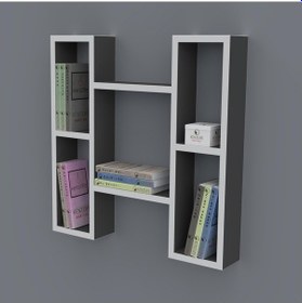 Resim Kenzlife Kitaplık Melisa 060 060 20 Gri Duvar Rafı 