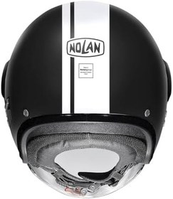 Resim Nolan N21 Visor 06 Dolce Vita Yarım Motosiklet Kaskı 099 Siyah Beyaz S 