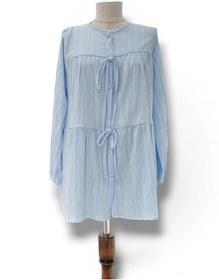 Resim Butik Bebe Mavisi Kimono Yazlık Yeni Trend Gömlek Modelimiz 