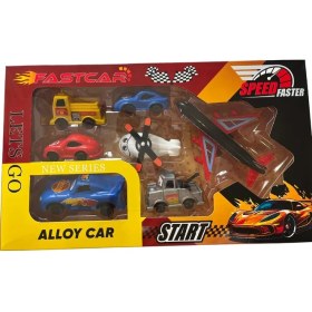 Resim Fast Car Arabalar Uçak ve Helikopter Plastik Oyuncak Seti 