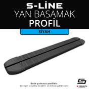 Resim S-Dizayn S-Line Siyah Yan Basamak Profil 183 Cm Etekli 36lık 