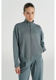 Resim Hummel Sabrına Fermuarlı Sweatshırt 922293-7319 Gri 