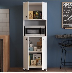 Resim Moxen Beyaz Mikrodalga Fırın Dolabı Mfd1001Byz 