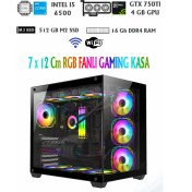 Resim Ramtech Aquarium X60 I5 6500 / 16GB Ram / 512GB M2 / Gtx 750Tİ 4gb Ekran Kartı Oyuncu Bilgisayarı 