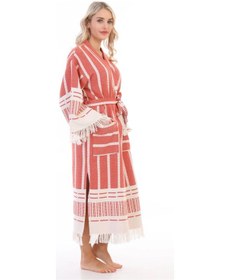 Resim Astrea %100 Pamuk Peştemal Bornoz Çok Renkli 