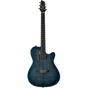 Resim Godin A6 Ultra Elektro Akustik Gitar (Denim Blue Flame) 