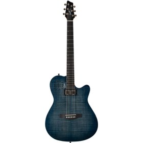 Resim Godin A6 Ultra Elektro Akustik Gitar (Denim Blue Flame) 