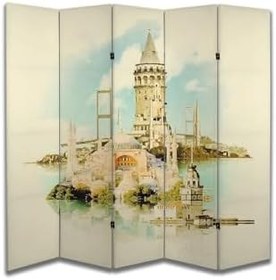 Resim Şehir Temalı Özel Tasarım Paravan Room Divider PRV1256, 180 x 180 