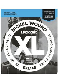 Resim D'addario Exl148 Xl Nickel Wound Elektro Gitar Tel Seti - 12-60 E 