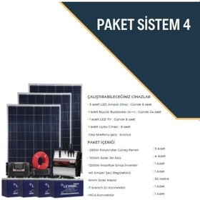Resim Güneş Enerjisi Bağ Evi Solar Paketi 1200w İnverter 280w Güneş Pan 