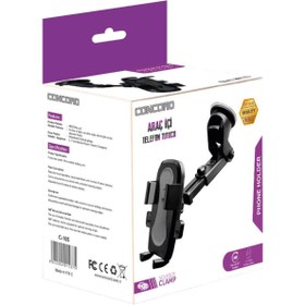 Resim Concord Concrd CH-105 Şık Kullanışlı Cama Yapışan Dönebilen Araç içi Telefon Tutucu Holder 