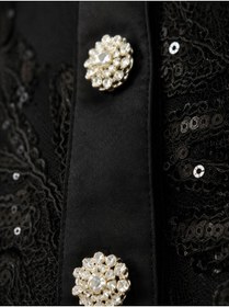 Resim nurvina modest wear Payet İşlemeli Tesettür Abiye Elbise 