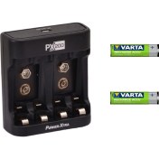 Resim Power-Xtra PX200 Pil Şarj Cihazı + Varta 1000 Mah Şarjlı Ince Kalem Pil 2’li 