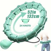 Resim 1 adet Ayarlanabilir Akıllı Fitness Hoop, Çıkarılabilir Düğümlerle Etkili Kilo Kaybı İçin 
