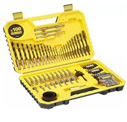 Resim Dewalt DT71563-QZ 100 Parça Metal Ahşap Duvar Vidalama Testere Matkap Ucu Seti 