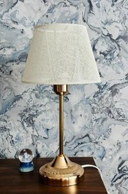 Resim Bohhem Royal Gold Metal Ayaklı Abajur Krem Hasır Kaplama Başlık Yatak Odası Abajur Salon Masa Lambası Krem 