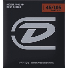 Resim Jim Dunlop DBN45105S Nickel Wound Short Scale Set Bas Gitar Teli (45-105) 