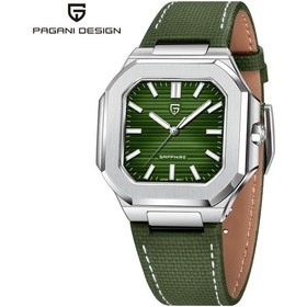 Resim Pagani Design Pd-ys019 37mm Japon Vh31 Kronograf Kuvars Saat Safir Kristal 50m Su Geçirmez Işıklı Deri Erkek Saati Yeşil Diğer 