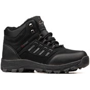 Resim XStep Erkek Siyah Outdoor Trekking Battal Büyük Boy Ayak Numara Fermuarlı Kışlık Bot 