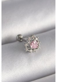 Resim 316l Çelik Gümüş Renk Zirkon Taşlı Tragus Piercing 31276946 