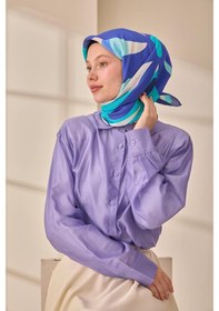 Resim Silk Home Aura Eşarp 140001-13 Lacivert, Mavi, Lila, Beyaz 