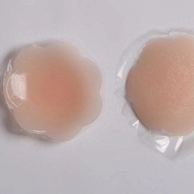 Resim Munico 5 Çift Yumuşak Silikon Yuvarlak Petal Görünmez Göğüs Kapağı Pedi Pasties Yapışkanlı Çıplak Sütyen 