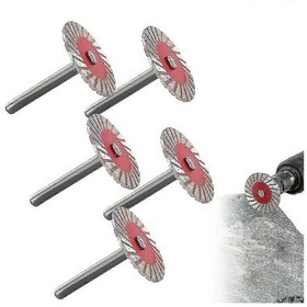 Resim Mm Şaftlı 40 Mm Elmas Bıçak - Fayans, Granit, Mermer Ve Seramik Kesme Ve Gravür İçin İdeal 5 Adet Aşınmaya Dayanıklı 