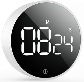 Resim Ev Mutfak Manyetik Zamanlayıcı LED Sesli Dijital Yemek Ders Geri Sayım Mıknatıslı Mini Kronometre 