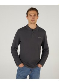 Resim Skechers M Polo Casual Comfort Long Sleeve Polo Erkek Antrasit Polo Yaka Tshirt S242198-003 Antrasit 