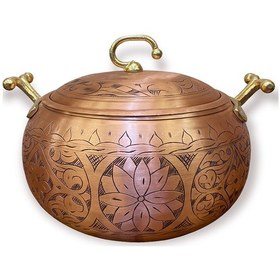 Resim İşlemeli Bakır Karpuz Güveç No:3 Bakır - Siyah 