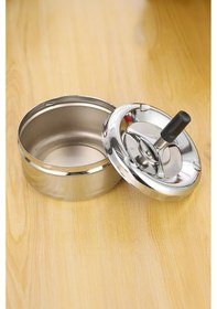 Resim Çelik 9 Cm Basmalı Kafe Restaurant Lokanta Yuvarlak Kül Tablası Küllük Mt175by 