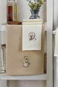 Resim 6 Parça Mutfak Kurulama Bezi 30 X 50 Cm Coffe 