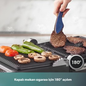 Resim HOMEND Grilliant 1340H 4 Dilim Kapasiteli Inox Gövde Döküm Plakalı Tost ve Izgara Makinesi 