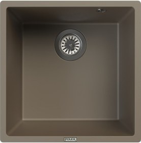 Resim Polex Cristalüx Granit Evye P-X40 Toprak Tezgah Altı Ve Tezgah Üstü Kare Mutfak Evyesi 53.8x44 CM 