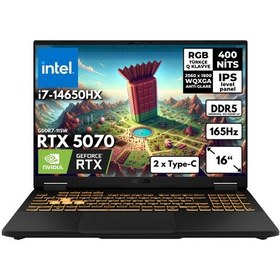 Resim Asus Tuf Gaming F16 FX608JPR-QT002HMF3 i7-14650HX 32GB DDR5 1 TB SSD RTX5070 8GB GDDR7 16" WQXGA Free Dos Dizüstü Bilgisayar 