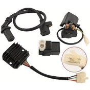 Resim Hightower Pedal Motoru Ateşleme Yüksek Basınç Paket Rölesi Haomei Gy6125/15 Elektrik Komponentleri Ac 5 Hat Tam Set 