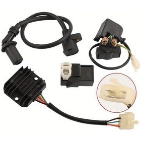 Resim Hightower Pedal Motoru Ateşleme Yüksek Basınç Paket Rölesi Haomei Gy6125/15 Elektrik Komponentleri Ac 5 Hat Tam Set 