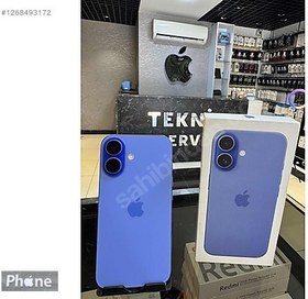 Resim Apple iPhone 16 İkinci El TR | 128 GB | Laciverttaş 
