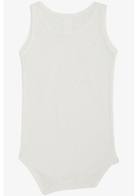 Resim Breeze Erkek Bebek Çıtçıtlı Atlet Zıbın Body Jakarlı 9 Ay-3 Yaş, Ekru Ekru 