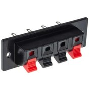 Resim Dörtlü Hoparlör Terminali 1.8cm X 6.3cm - Hoparlör Kabin Terminali - Hoparlör Kabin Ses Portu 