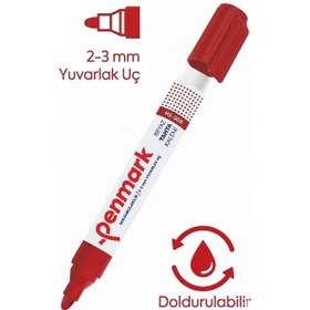 Resim Beyaz Yazı Tahta Kalemi Doldurulabilir 1 Adet Penmark Yazı Tahta Kalemi Doldurulabilir Kolay Silinebilir Tahta Kalemi Okul Sınıf Kırmızı 