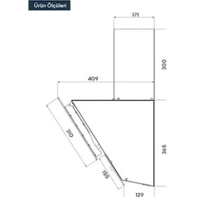 Resim AyrStore DA6-830 Cam Davlumbaz, Siyah 