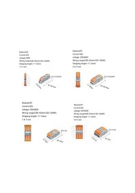 Resim Pct-221 1-giriş 1-çıkış Kablo Birleştirici Klemens-mandallı Vidasız Buat Terminali 32a 
