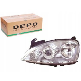 Resim DEPO AUTO LAMPS Opel Corsa C Sol Far Mercekli Cosmo Tip Depo 